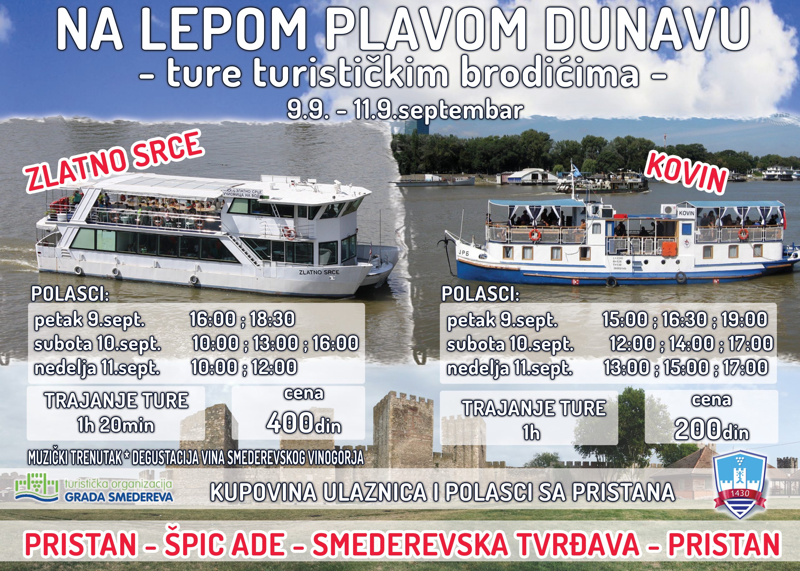 Ture turističkim brodićima